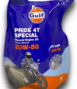 ACEITE MINERAL MOTOS GULF X 1 LITRO PRIDE 4T Special 20W-50 DOYPACK