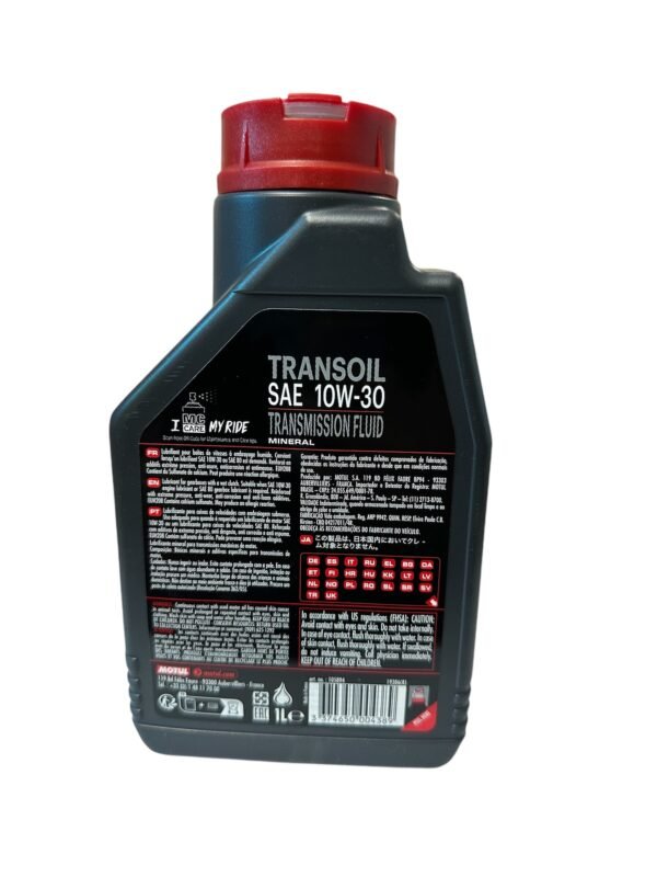 ACEITE PARA MOTO MOTUL TRANSOIL 10W30 MINERAL - Image 2