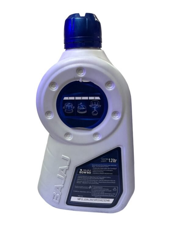 ACEITE PARA MOTO BAJAJ ORIGINAL 20W50 1.2L MIN - Image 2