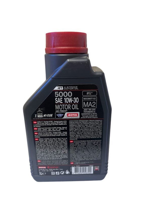 ACEITE PARA MOTO MOTUL 5000 10W30 HC-TECH MINERAL - Image 2