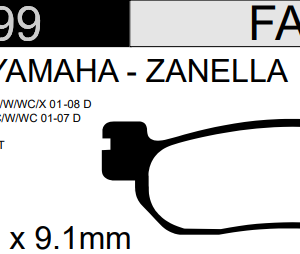 PASTILLA FRENO YAMAHA 100CC SIGMA - CRYPTON/ ZANELLA 110CC SEXY HD99