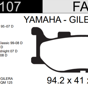 PASTILLA FRENO JIANSHE JS150.36-01 JS150-YAMAHA SRV 250-XV 250 VIRAGO-TDR 125 HD107
