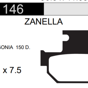 PASTILLA FRENO ZANELLA PATAGONIA 150CC/250CC CUSTOM HD146
