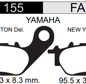 PASTILLA FRENO YAMAHA 110CC NEW CRYPTON/ 125CC NEW YBR HD155