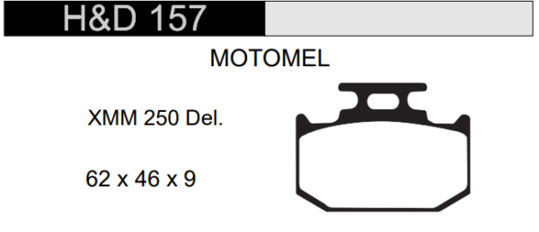 PASTILLA FRENO MOTOMEL 250CC XMM D HD