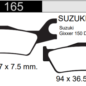 PASTILLA FRENO SUZUKI 160CC GIXXER DEL. HD165