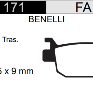 PASTILLA FRENO BENELLI 300CC TNT TRAS. HD171