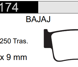 PASTILLA DE FRENO PARA MOTO NS 160 Tras. Pulsar 160 180 250 Tras hd174