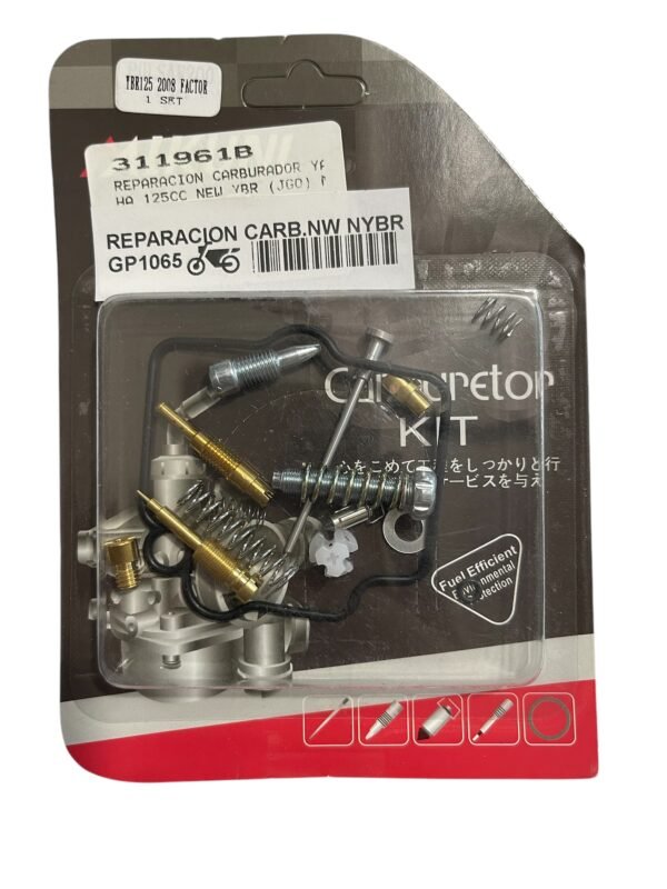 KIT REPARACION DE CARBURADOR YAMAHA NEW YBR 125