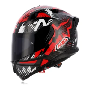 CASCO PARA MOTO NZI GO RIDER SAO ROJO Y NEGRO