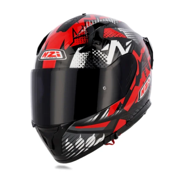 CASCO PARA MOTO NZI GO RIDER SAO ROJO Y NEGRO - Image 2