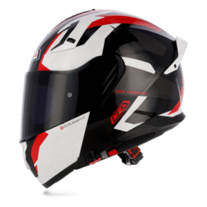 CASCO PARA MOTO NZI TRIDENT ROJO, NEGRO Y BLANCO